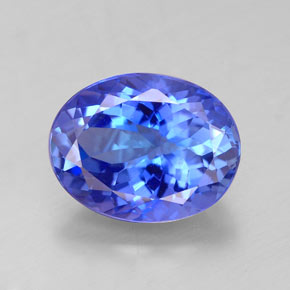 Tanzanite naturale blu da 4,07 ct, taglio ovale, VVS