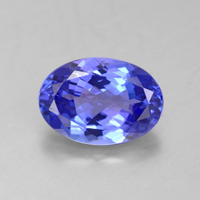Tanzanite naturale blu da 3,20 ct, taglio ovale, IF