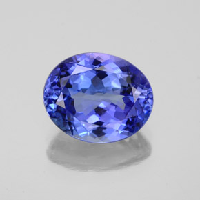 Tanzanite naturale blu da 2,94 ct, taglio ovale, VS