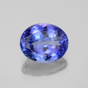 Tanzanite naturale blu da 2,94 ct, taglio ovale, VS