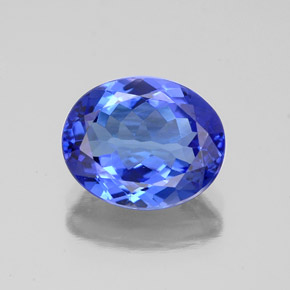 Tanzanite naturale blu da 2,86 ct, taglio ovale, VVS