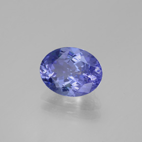 Tanzanite naturale blu da 2,22 ct, taglio ovale, VVS