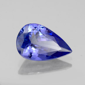 Tanzanite naturale blu da 1,89 ct, taglio a pera, VS