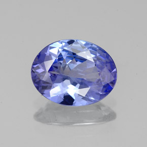 Tanzanite naturale blu da 1,51 ct, taglio ovale, VVS