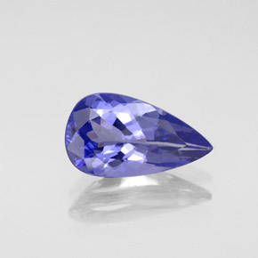 Tanzanite naturale blu da 1,88 ct, taglio a pera, VVS