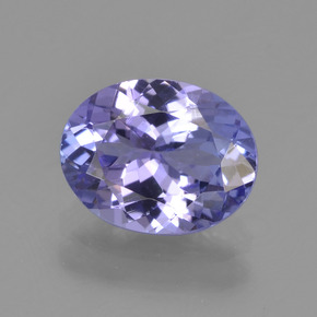 Tanzanite naturale blu da 1,96 ct, taglio ovale, VVS