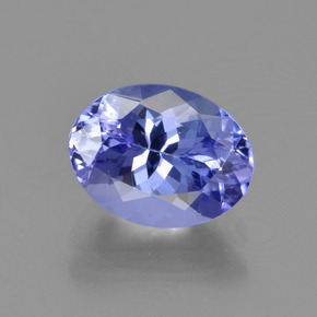 Tanzanite Intenso Viola Blu naturale da 1.71 ct, Taglio ovale, VVS