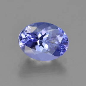 Tanzanite Intenso Viola Blu naturale da 1.71 ct, Taglio ovale, VVS