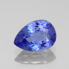 Tanzanite naturale blu da 1,59 ct, taglio a pera, VVS