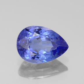 Tanzanite naturale blu da 1,59 ct, taglio a pera, VVS