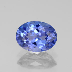 Tanzanite naturale blu da 1,52 ct, taglio ovale, VVS