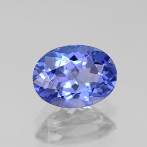 Tanzanite naturale blu da 1,52 ct, taglio ovale, VVS