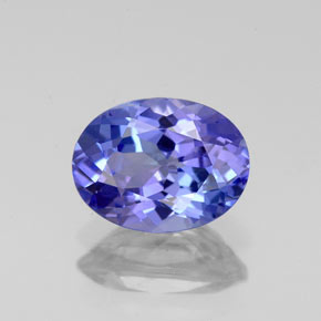 Tanzanite naturale blu da 1,54 ct, taglio ovale, VVS