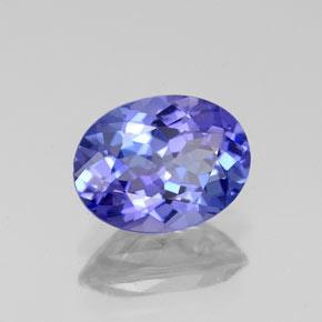 Tanzanite naturale blu da 1,54 ct, taglio ovale, VVS