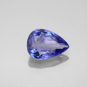 Tanzanite naturale blu da 2,15 ct, taglio a pera, VVS
