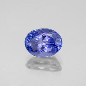 Tanzanite naturale blu da 2,10 ct, taglio ovale, VVS-VS