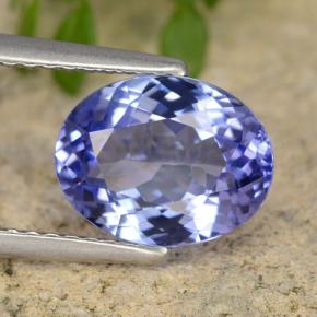 Tanzanite naturale blu da 2,45 ct, taglio ovale, VVS-VS