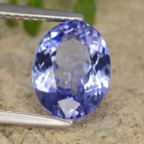 Tanzanite naturale blu da 2,45 ct, taglio ovale, VVS-VS