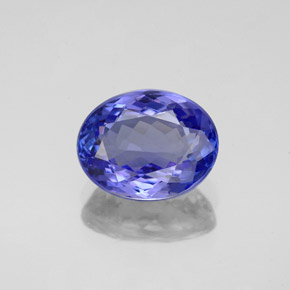 Tanzanite naturale blu da 2,94 ct, taglio ovale, VVS