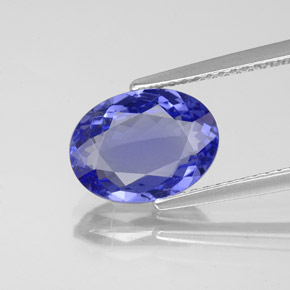 Tanzanite naturale blu da 2,34 ct, taglio ovale, VS