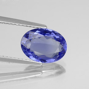 Tanzanite naturale blu da 2,34 ct, taglio ovale, VS