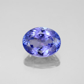 Tanzanite naturale blu da 2,56 ct, taglio ovale, VVS
