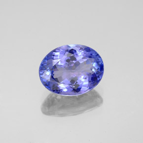 Tanzanite naturale blu da 2,56 ct, taglio ovale, VVS