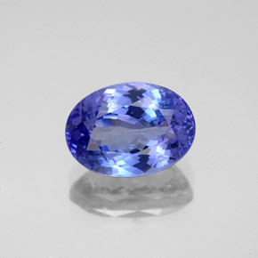Tanzanite naturale blu da 3,21 ct, taglio ovale, IF