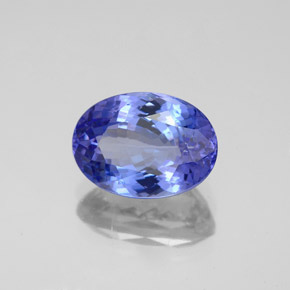 Tanzanite naturale blu da 3,21 ct, taglio ovale, IF