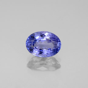 Tanzanite naturale blu da 1,61 ct, taglio ovale, IF