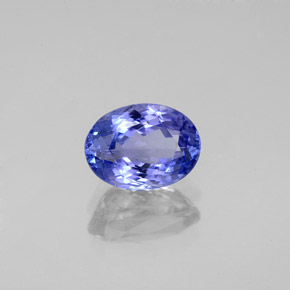 Tanzanite naturale blu da 1,61 ct, taglio ovale, IF