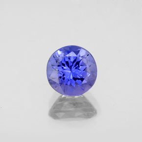 Tanzanite naturale blu da 1,24 ct, taglio rotondo, VS