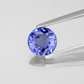 Tanzanite naturale blu da 1,18 ct, taglio rotondo, VVS-VS