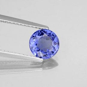 Tanzanite naturale blu da 1,18 ct, taglio rotondo, VVS-VS