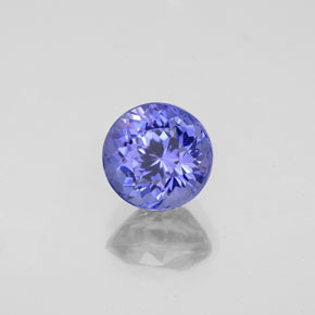 Tanzanite naturale blu da 1,42 ct, taglio rotondo, VVS