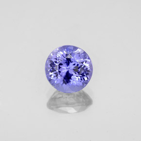 Tanzanite naturale blu da 1,37 ct, taglio rotondo, VVS