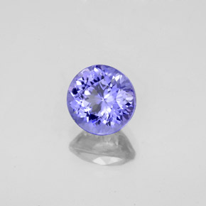 Tanzanite naturale blu da 1,37 ct, taglio rotondo, VVS