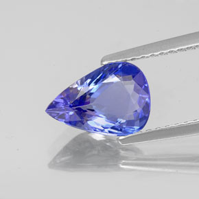 Tanzanite naturale blu da 1,57 ct, taglio a pera, VVS