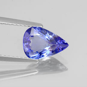 Tanzanite naturale blu da 1,57 ct, taglio a pera, VVS