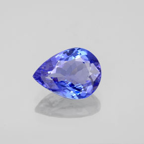 Tanzanite naturale blu da 1,65 ct, taglio a pera, IF