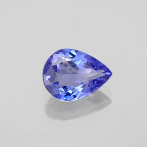 Tanzanite naturale blu da 1,65 ct, taglio a pera, IF