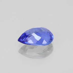 Tanzanite naturale blu da 1,65 ct, taglio a pera, IF