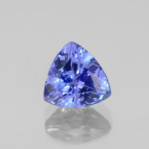 Tanzanite naturale blu da 1,24 ct, trillion, VVS