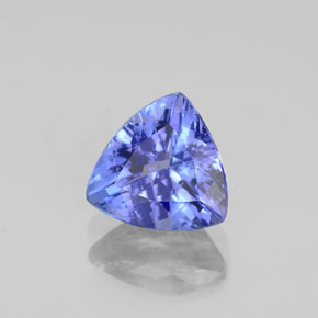 Tanzanite naturale blu da 1,24 ct, trillion, VVS