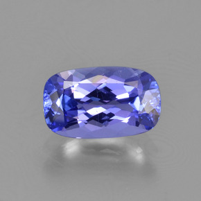 Tanzanite naturale blu da 1,17 ct, taglio a cuscino, VS