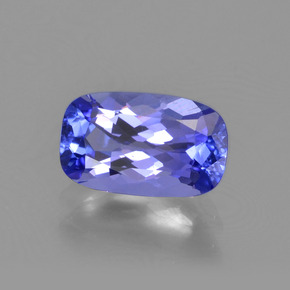 Tanzanite naturale blu da 1,17 ct, taglio a cuscino, VS