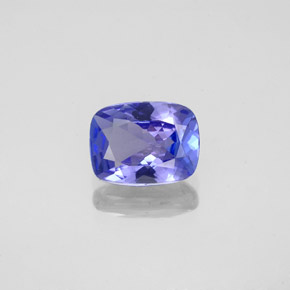 Tanzanite naturale blu da 1,48 ct, taglio a cuscino, VVS