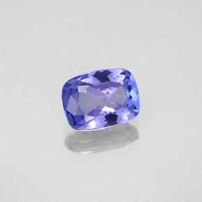 Tanzanite naturale blu da 1,48 ct, taglio a cuscino, VVS