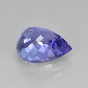 Tanzanite naturale blu da 3,47 ct, taglio a pera, VVS