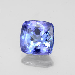 Tanzanite naturale blu da 2,67 ct, taglio a cuscino, VS